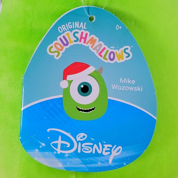 Squishmallow Mike Wazowski Monsters Inc 8" UltraSoft Disney Christmas Plush NWT - Picture 4 of 5